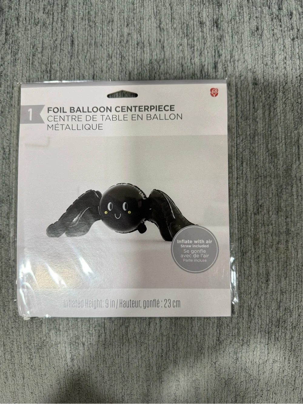 Halloween 4 Foil balloons centerpieces Pumpkin and Ghost, ghost, bat, and spider